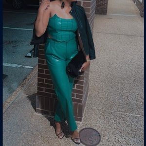 2 Piece Faux Leather Set